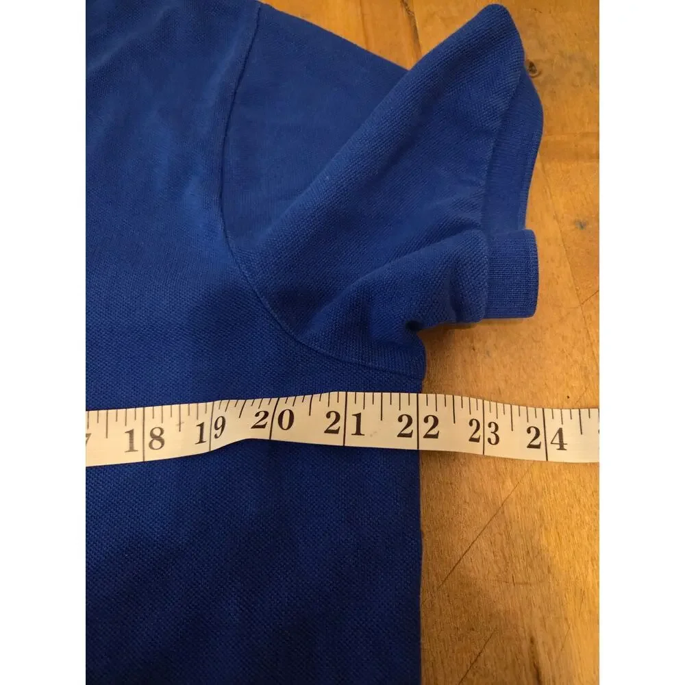 Polo Ralph Lauren Men's Large Royal Blue Custom Fit Short Sleeve Polo Pique L